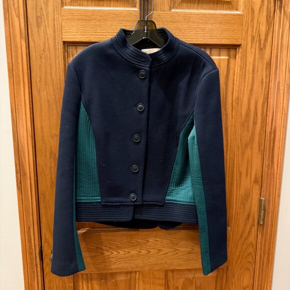 Tory Burch CANTER RIDING JACKET, Navy Size: 14 - Picture 5 of 10